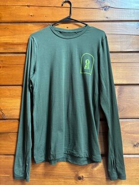 Janji Long-Sleeve Men's Performance Tee in Forest Green